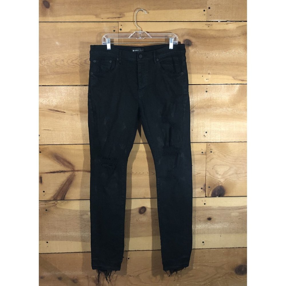 NEW Purple Brand Jeans P001 Jeans Mens Size 36x34 Slim Skinny Button Fly Black